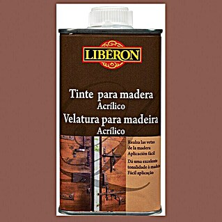 Libéron Tinte para madera acrílico paleta rústica (Castaño, 250 ml, Mate sedoso)