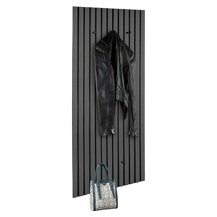 Garderobenpaneel Grace (Eiche-Schwarz, B x H: 50 x 125 cm) | BAUHAUS