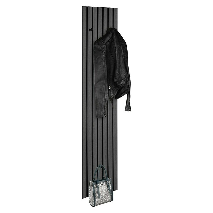 Garderobenpaneel Grace (Eiche-Schwarz, B x H: 25 x 160 cm) | BAUHAUS