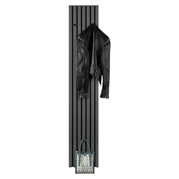 Garderobenpaneel Grace (Eiche-Schwarz, B x H: 25 x 160 cm) | BAUHAUS