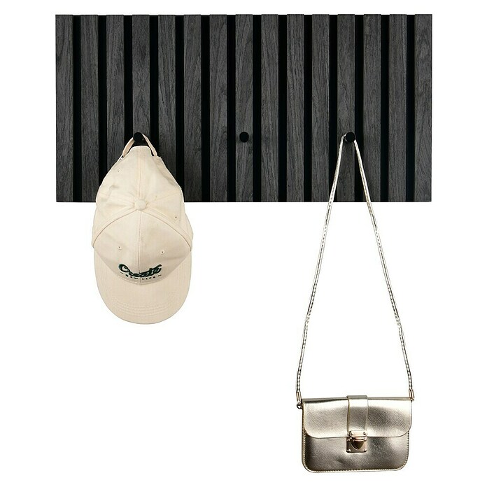 Garderobenpaneel Grace (Eiche-Schwarz, B x H: 60 x 30 cm) | BAUHAUS