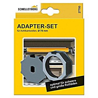 Schellenberg Adapter-Set (Geeignet für: Rollladen-Maxi-Systeme, Durchmesser: 70 mm)