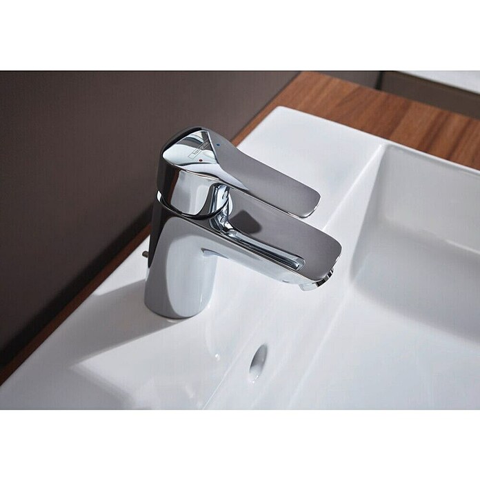 Hansgrohe Waschtisch-Set MySport (48 x 60 cm, Hahnloch: Mitte, Mit Überlauf, Weiß) | BAUHAUS
