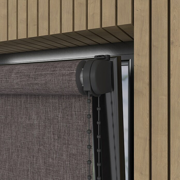 Verduisterend rolgordijn Structuur (b x h: 105 x 190 cm, Antraciet) | BAUHAUS