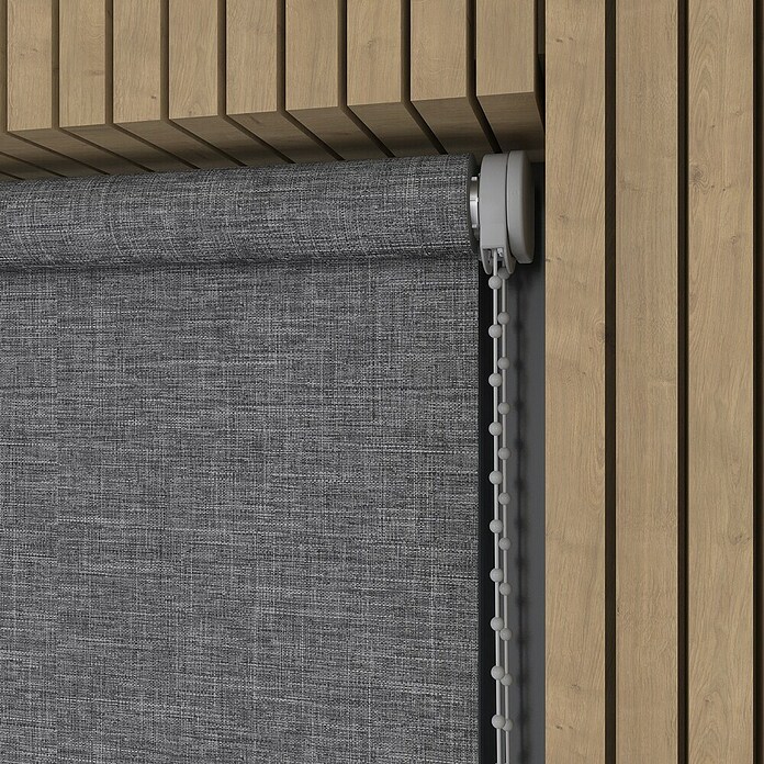 Verduisterend rolgordijn Structuur (b x h: 130 x 190 cm, Donkergrijs) | BAUHAUS