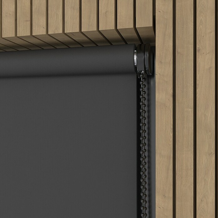 Verduisterend rolgordijn Luxus (b x h: 70 x 190 cm, Antraciet) | BAUHAUS