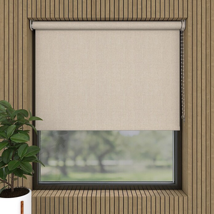 Verduisterend rolgordijn Structuur (b x h: 130 x 190 cm, Natuur) | BAUHAUS