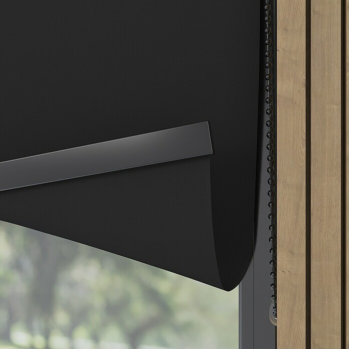 Verduisterend rolgordijn Luxus (b x h: 220 x 190 cm, Zwart) | BAUHAUS