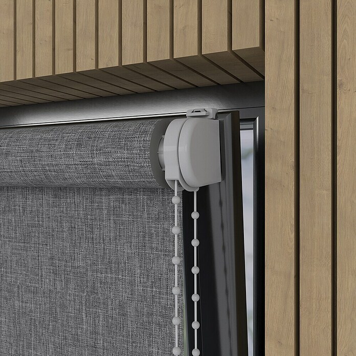 Verduisterend rolgordijn Structuur (b x h: 130 x 190 cm, Donkergrijs) | BAUHAUS