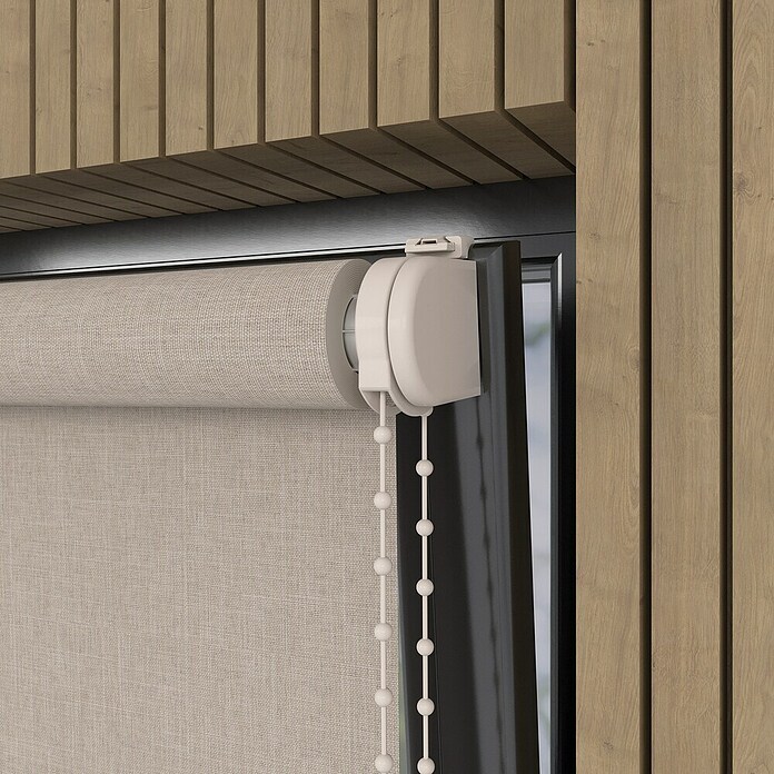 Verduisterend rolgordijn Structuur (b x h: 105 x 190 cm, Lichtbeige) | BAUHAUS
