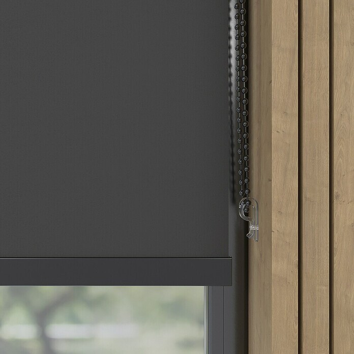 Verduisterend rolgordijn Luxus (b x h: 70 x 190 cm, Antraciet) | BAUHAUS