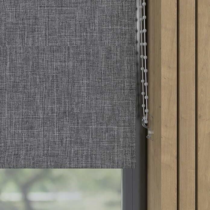 Verduisterend rolgordijn Structuur (b x h: 130 x 190 cm, Donkergrijs) | BAUHAUS