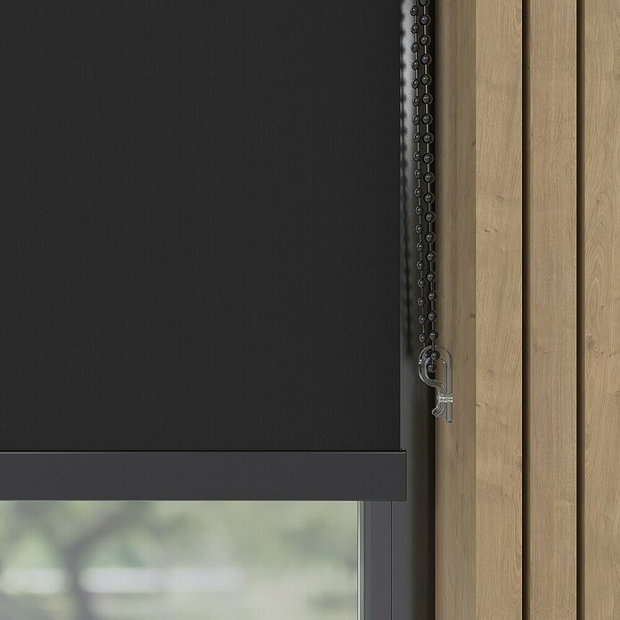 Verduisterend rolgordijn Luxus (b x h: 220 x 190 cm, Zwart) | BAUHAUS