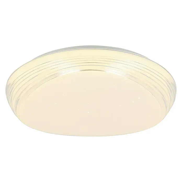 Lavida LED-Deckenleuchte rund Barrea - 24 W, Ø x H: 400 mm x 10 cm, Weiß - Moderne LED Deckenleuchte mit sanftem, warmweißem Licht. Ideal für Wohnräume und Flure.