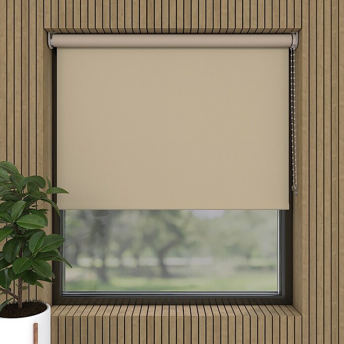 Verduisterend rolgordijn (b x h: 70 x 190 cm, Zand, 100 % Polyester) | BAUHAUS