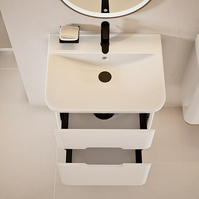 VitrA Sento Badmöbel-Set Sento (63 cm, Weiß, 2 Schubladen) | BAUHAUS