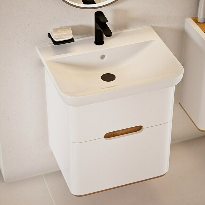 VitrA Sento Badmöbel-Set Sento (63 cm, Weiß, 2 Schubladen) | BAUHAUS