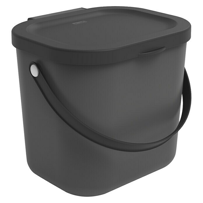 Rotho Mülltrennsystem Albula (6 l, Anthrazit, Eckig, Kunststoff)