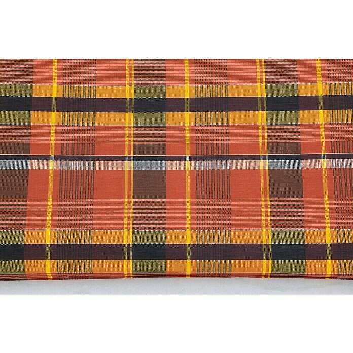 Doppler Bankauflage Rückenkissen (Orange Kariert, L x B x H: 110 x 6 x 30 cm, Baumwoll-Polyester-Mischgewebe) | BAUHAUS
