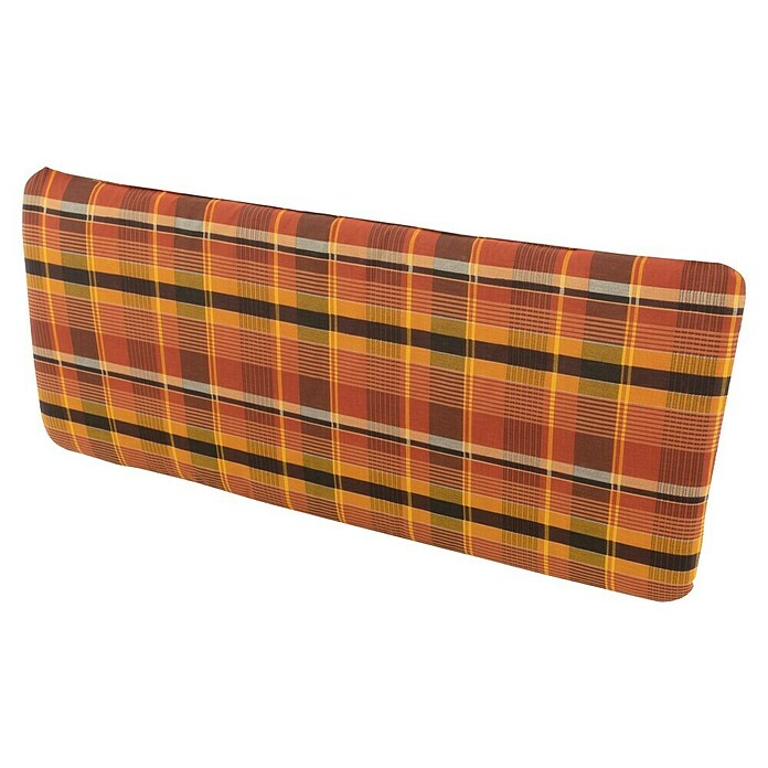 Doppler Bankauflage Rückenkissen (Orange Kariert, L x B x H: 110 x 6 x 30 cm, Baumwoll-Polyester-Mischgewebe) | BAUHAUS