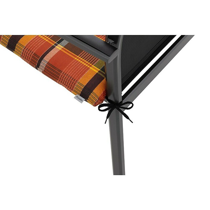 Doppler Bankauflage Rückenkissen (Orange Kariert, L x B x H: 110 x 6 x 30 cm, Baumwoll-Polyester-Mischgewebe) | BAUHAUS