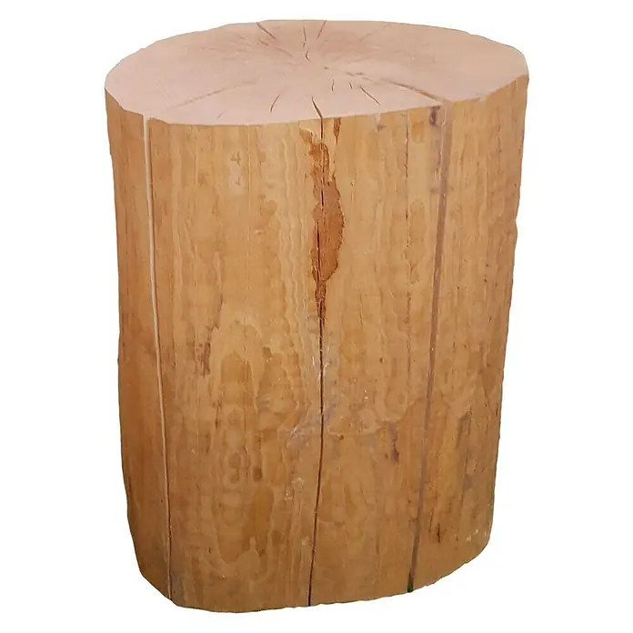 Bloque de madera maciza redondo 45 - Abeto, Ø x Al: 30 x 45 cm - Este taburete de madera maciza es un mueble rústico y natural, ideal como mesa auxiliar o elemento decorativo.