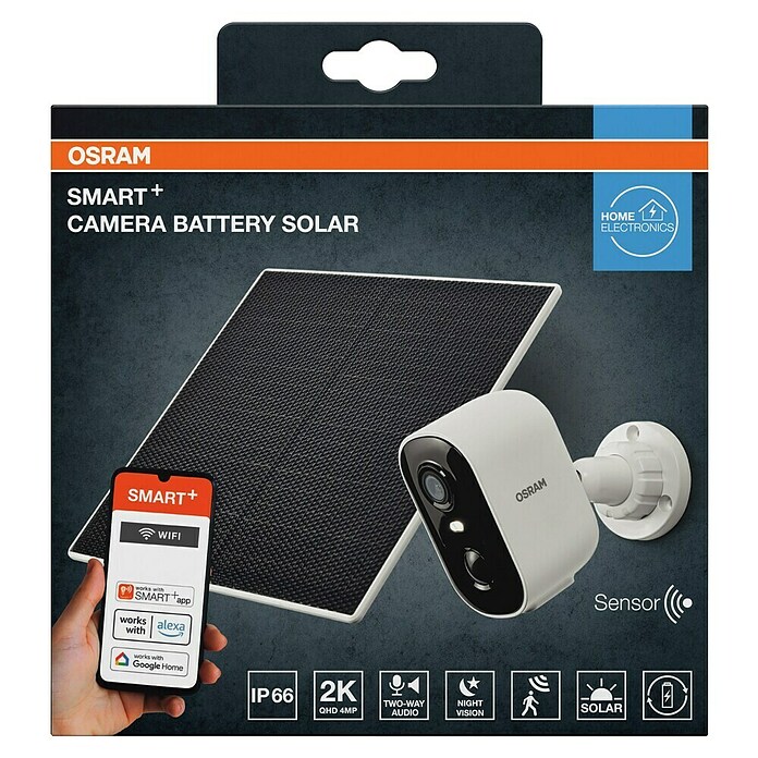 Osram Smart+ Überwachungskamera Battery Solar (Passend für: Alarmsystem, Smart Home System) | BAUHAUS