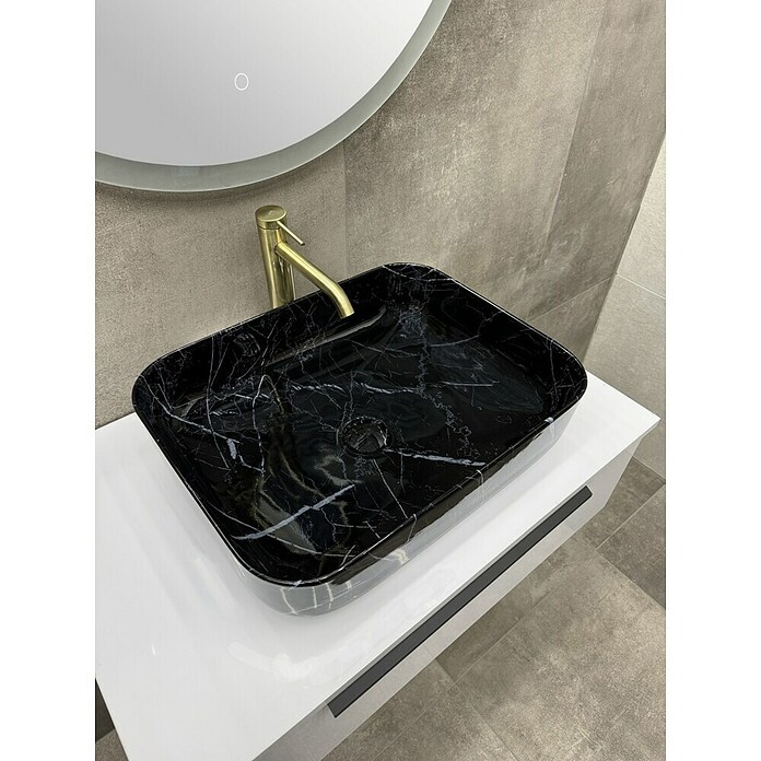 Ferotehna Namestitveno umivalno korito Maddy  (Do x Š x V: 40 x 50 x 13,5 cm, Črna) | 3937 - Aufsatzwaschtische Marke | DBBA - Keramik Marke | DBB - Keramik | DB - Keramik/Wannen | D - Sanitär | BAUHAUS