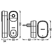 Osram Smart+ Türklingel mit Kamera (Weiß, 50 x 34 x 150 mm) | BAUHAUS