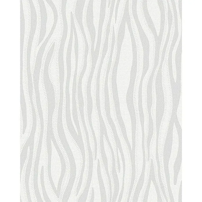 Marburg Casual Vliestapete Zebramotiv - Hellgrau, Tieroptik, 10,05 x 0,53 m - Abstraktes Tapetenmuster mit grau-weißen Zebra-Streifen und dezenter Textur für eine elegante Wandgestaltung.