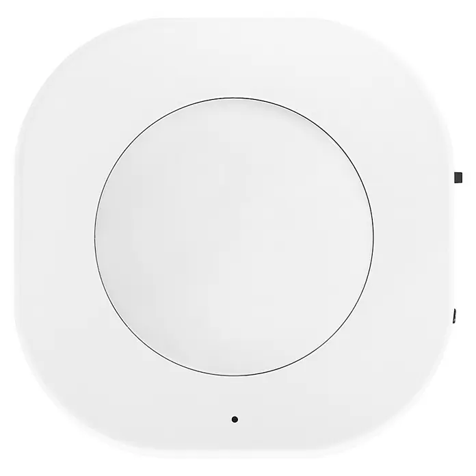 Osram Smart+ Bewegungsmelder - Weiß - Nahaufnahme eines runden, weißen Smart-Home-Geräts mit einer dezenten LED-Anzeige für ein elegantes und minimalistisches Design.