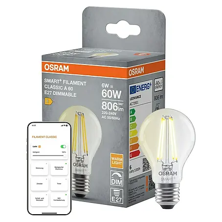Osram Smart+ Smart-LED-Lampe Birne matter