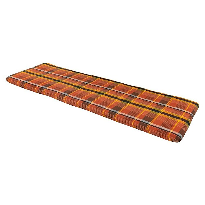 Doppler Bankauflage Rückenkissen (Orange Kariert, L x B x H: 110 x 6 x 30 cm, Baumwoll-Polyester-Mischgewebe) | BAUHAUS