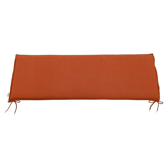 Doppler Bankauflage Life - 3er-Sitzbank, L x B x H: 150 x 45 x 4 cm, Polyester, Orange - Orangefarbenes Sitzkissen mit Bindebändern für zusätzlichen Komfort und Stil in Ihrem Außenbereich. Ideal für Bänke und Schaukeln.
