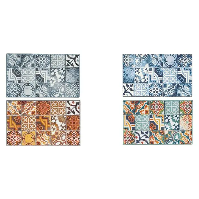 Alfombra corredera de cocina Estampada - Multicolor, 80 x 50 cm - Variada selección de alfombras decorativas con llamativos diseños de baldosas para cualquier espacio vital.