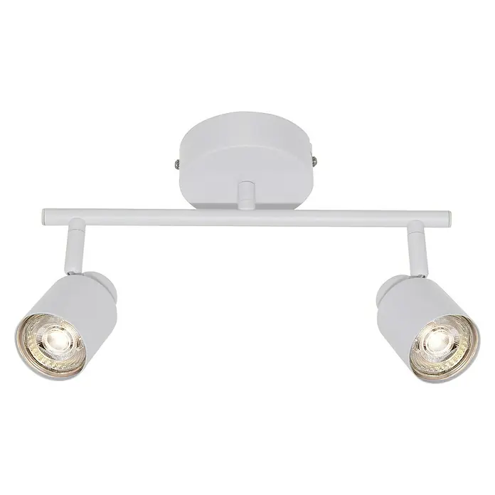 Osram Wand- & Deckenleuchte LED Spot Primal - L x B x H: 30 x 11,9 x 15,2 cm, Weiß - Zwei-flammige, weiße Deckenleuchte mit verstellbaren Strahlern. Perfekt für gezielte Beleuchtung in jedem Raum.