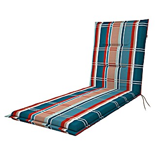 Doppler Blazina za ležalnik Spot (Do x Š x V: 195 x 60 x 5 cm, 55 % poliester, 45 % bombaž, Modra, Rdeča)