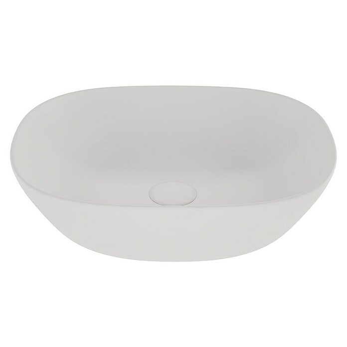 VitrA Plural Aufsatzwaschbecken (45 x 38 cm, Mit schmutzabweisender Glasur, Hahnloch: Ohne, Ohne Überlauf, Edelweiß) | BAUHAUS