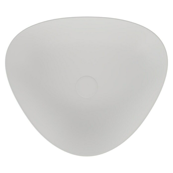 VitrA Plural Aufsatzwaschbecken (47 x 40 cm, Mit schmutzabweisender Glasur, Hahnloch: Ohne, Ohne Überlauf, Edelweiß) | BAUHAUS