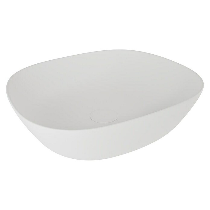 VitrA Plural Aufsatzwaschbecken (45 x 38 cm, Mit schmutzabweisender Glasur, Hahnloch: Ohne, Ohne Überlauf, Edelweiß) | BAUHAUS