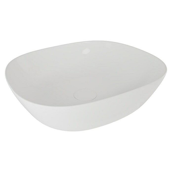 VitrA Plural Aufsatzwaschbecken (45 x 38 cm, Mit schmutzabweisender Glasur, Hahnloch: Ohne, Ohne Überlauf, Weiß) | BAUHAUS