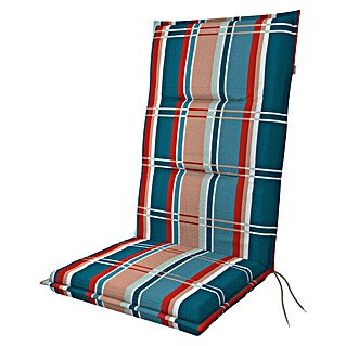 Doppler Podloga za sjedenje s visokim naslonom (D x Š x V: 118 x 48 x 5 cm, 55 % poliester, 45 % pamuk, Plava, crvena)