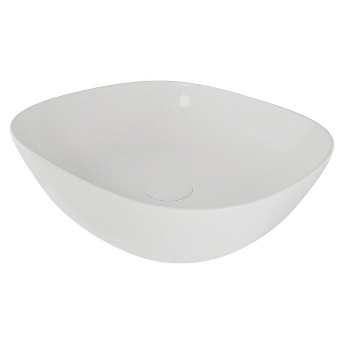 VitrA Plural Aufsatzwaschbecken (45 x 38 cm, Mit schmutzabweisender Glasur, Hahnloch: Ohne, Ohne Überlauf, Weiß) | BAUHAUS