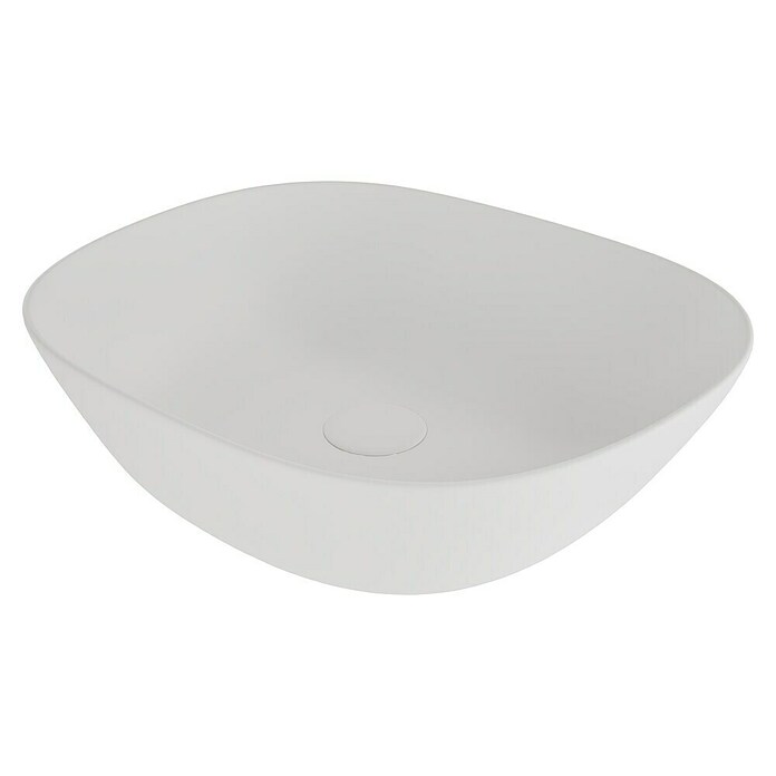 VitrA Plural Aufsatzwaschbecken (45 x 38 cm, Mit schmutzabweisender Glasur, Hahnloch: Ohne, Ohne Überlauf, Edelweiß) | BAUHAUS
