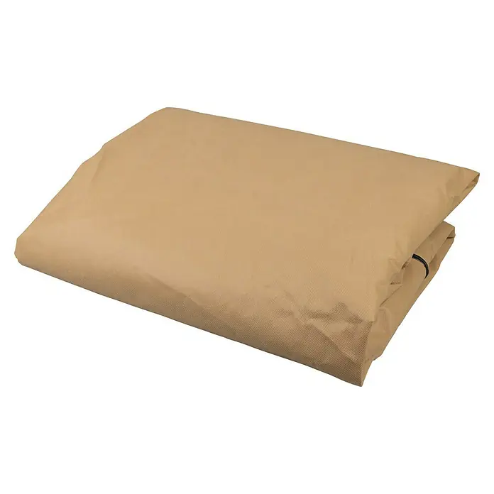 Windhager Winterschutzvlies Easy Up XXL - L x H: 200 x 180 cm, Beige, 100 g/m² - Beiger Bezug in Falten gelegt. Ideal zum Abdecken und Schützen von Möbeln vor Witterungseinflüssen und Staub.