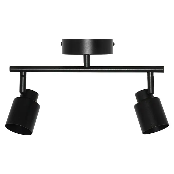 Osram Wand- & Deckenleuchte LED Spot Primal - L x B x H: 30 x 11,9 x 15,2 cm, Schwarz - Schwarze Deckenleuchte mit zwei verstellbaren Strahlern für gezielte Beleuchtung in jedem Raum. Stilvolles Design für moderne Interieurs.