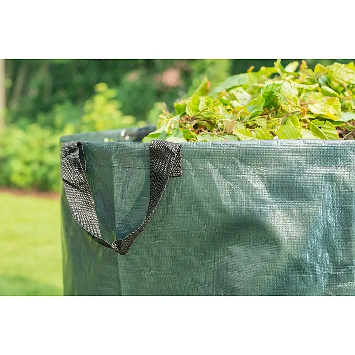 Windhager Gartenabfallsack - 80 l - Gartensack gefüllt mit Grünabfällen. Robuster Gartensack mit Tragegriffen, ideal für Laub, Grasschnitt und Gartenabfälle.