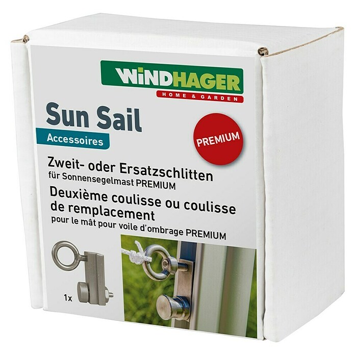 Windhager Sonnensegelmast - Ersatzschlitten (L x B x H: 62 x 30 x 45 cm, Metall) | BAUHAUS