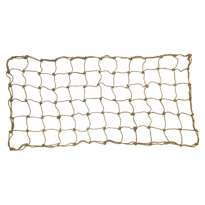 Windhager Rankhilfe - Jutenetz - Jute, 1 Stk. - Ein rechteckiges Frachtnetz aus beigem Seil, mit Knotenpunkten, die quadratische Öffnungen bilden, ideal zur Ladungssicherung.