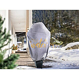 Windhager Winterschutzvlies Protect XXL Hello Winter (L x B: 200 x 140 cm, Grau/Gold)